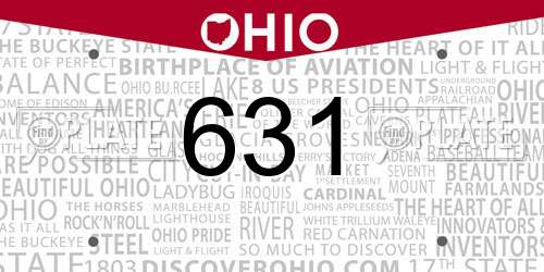 631 Ohio License Plate