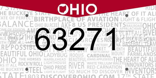 63271 Ohio License Plate