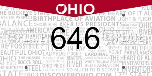 646 Ohio License Plate