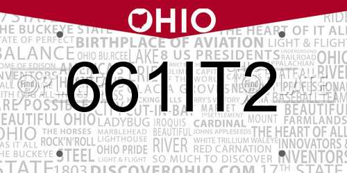 661IT2 Ohio License Plate