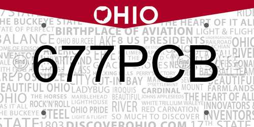 677PCB Ohio License Plate