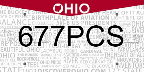 677PCS Ohio License Plate