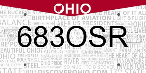 683OSR Ohio License Plate