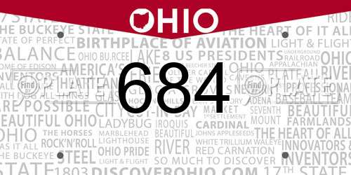 684 Ohio License Plate