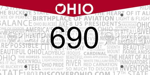 690 Ohio License Plate