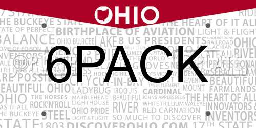 6PACK Ohio License Plate