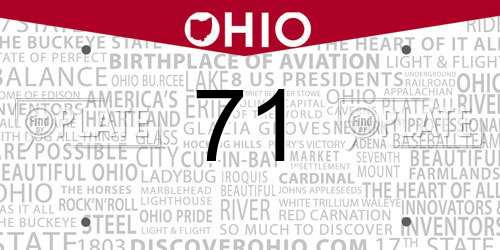 71 Ohio License Plate
