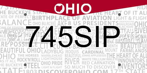 745SIP Ohio License Plate