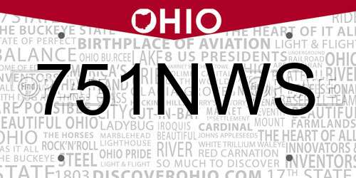 751NWS Ohio License Plate