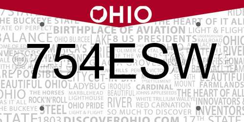 754ESW Ohio License Plate