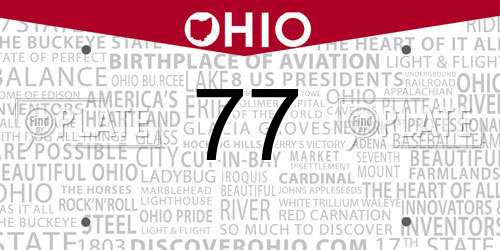 77 Ohio License Plate
