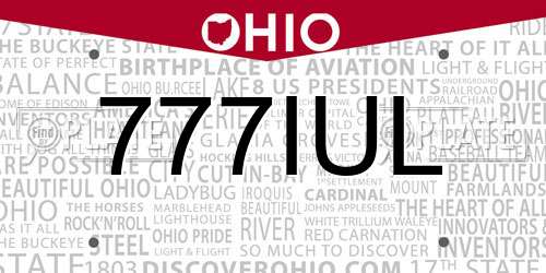 777IUL Ohio License Plate