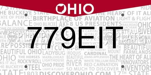779EIT Ohio License Plate