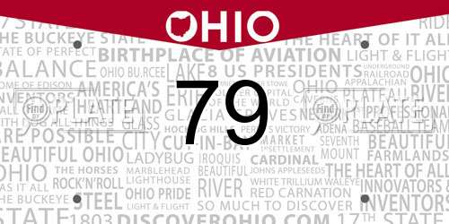 79 Ohio License Plate