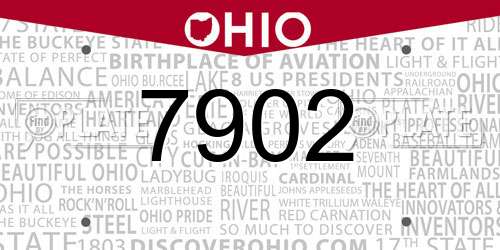 7902 Ohio License Plate