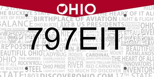 797EIT Ohio License Plate