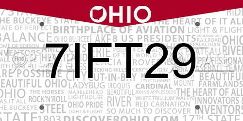 7IFT29 Ohio License Plate