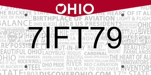 7IFT79 Ohio License Plate