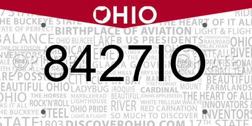 8427IO Ohio License Plate