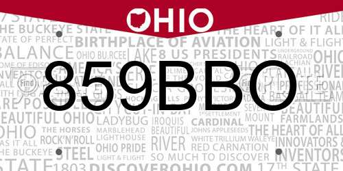 859BBO Ohio License Plate