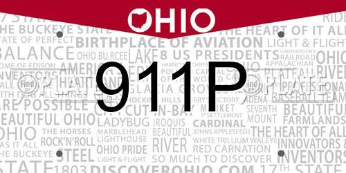 911P Ohio License Plate