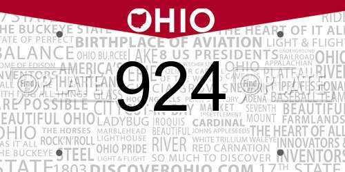 924 Ohio License Plate