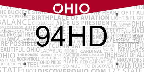 94HD Ohio License Plate