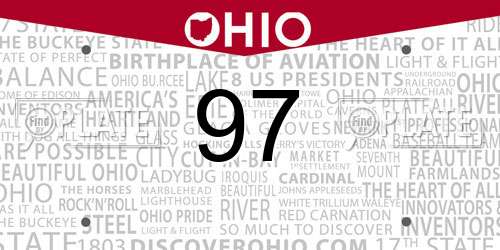 97 Ohio License Plate