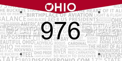 976 Ohio License Plate