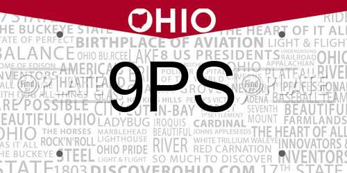 9PS Ohio License Plate