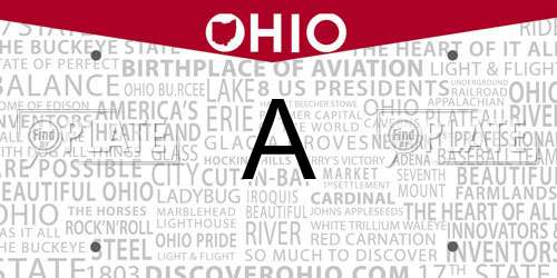 A Ohio License Plate