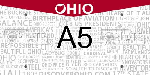 A5 Ohio License Plate
