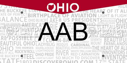 AAB Ohio License Plate