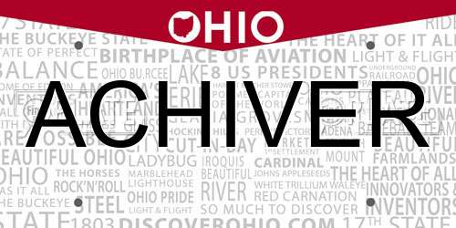 ACHIVER Ohio License Plate