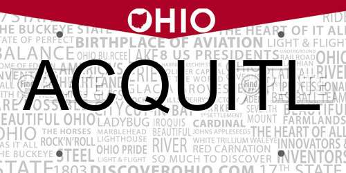 ACQUITL Ohio License Plate