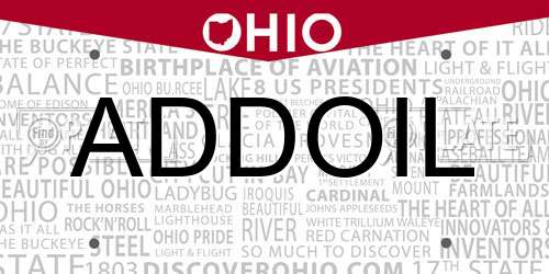 ADDOIL Ohio License Plate