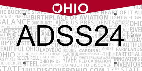 ADSS24 Ohio License Plate