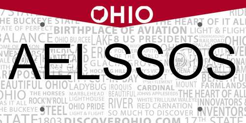 AELSSOS Ohio License Plate