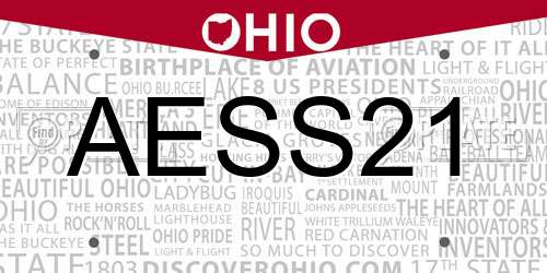 AESS21 Ohio License Plate