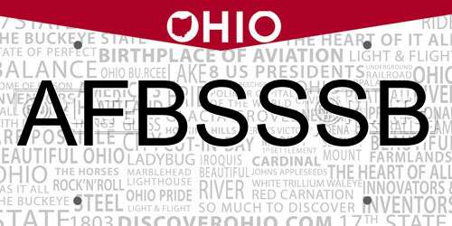 AFBSSSB Ohio License Plate