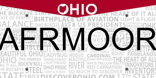 AFRMOOR Ohio License Plate