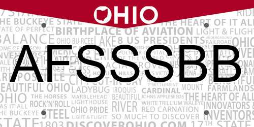 AFSSSBB Ohio License Plate