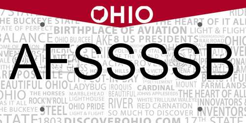 AFSSSSB Ohio License Plate