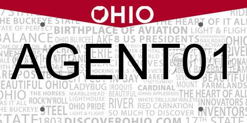 AGENT01 Ohio License Plate