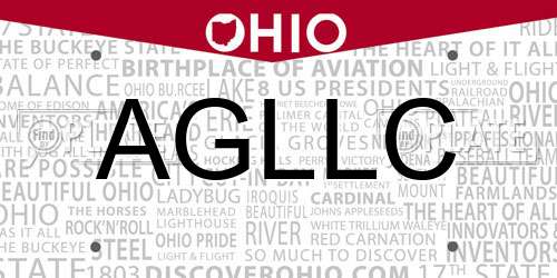 AGLLC Ohio License Plate