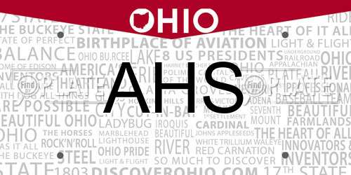 AHS Ohio License Plate