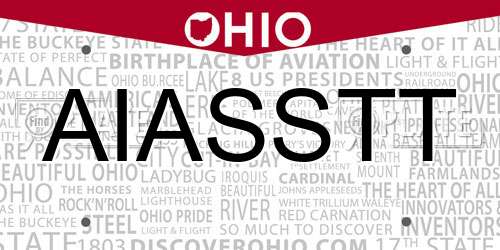 AIASSTT Ohio License Plate