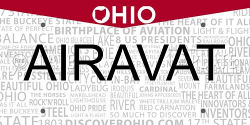 AIRAVAT Ohio License Plate