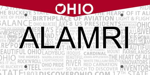 ALAMRI Ohio License Plate