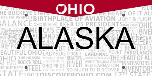 ALASKA Ohio License Plate